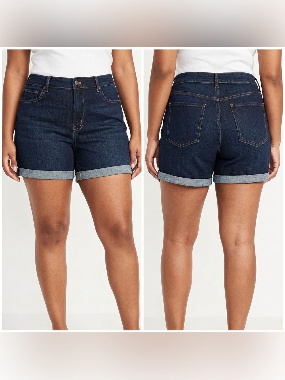 Old Navy High-Waisted WOW Dark Wash Cuffed Denim Jean Shorts - Size 22